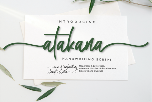 Atakana Script: Crafting Elegance with a Delicate Typeface