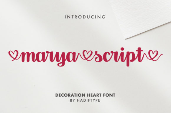 Marya Script: The Sweet Calligraphy Typeface for Elegant Branding